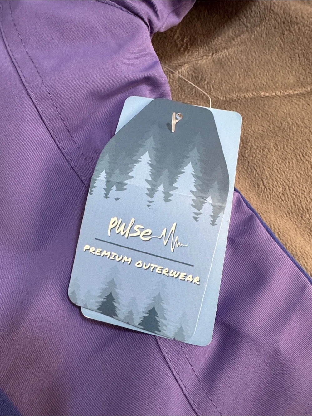 NWT Pulse kids unisex Purple and Royal Blue Kids Hooded Winter Snowsuit Sz 12 M